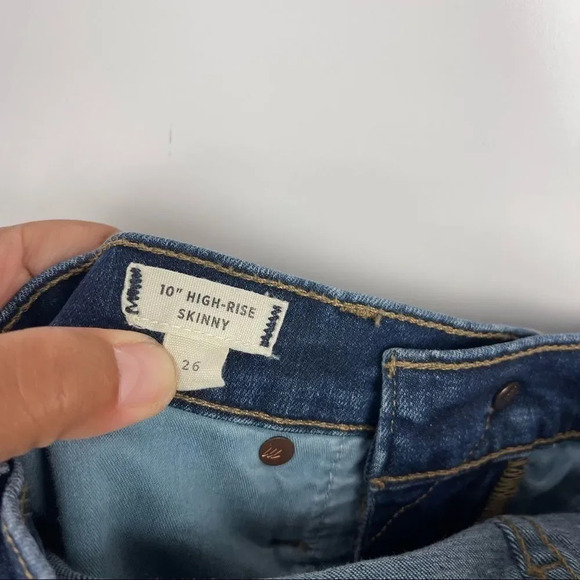 Madewell 10" High-Rise Skinny Jeans Hayes Wash Women's Size 26 - Picture 7 of 11